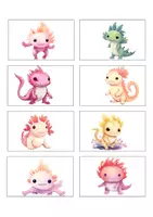 Vorschau - Spiele - Lesespiel Axolotl Silben lesen - Seite 1