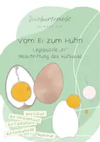 Vorschau - Stationenlernen - Sachunterricht - Vom Ei zum Huhn - Legepuzzle Aufbau Ei - Deckblatt