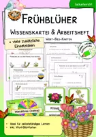 Vorschau - Arbeitsblätter - Frühblüher - Kartei - Arbeitsheft - Wort-Bild-Karten - Deckblatt