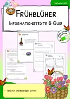 Vorschau - Arbeitsblätter - Frühblüher - Informationstext + Quiz - Deckblatt