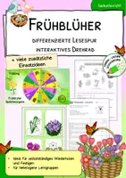 Vorschau - Arbeitsblätter - Frühblüher - Lesespur und interaktives Drehrad - Deckblatt