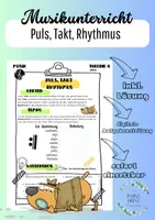 Vorschau - Arbeitsblätter - Musikunterricht: Puls, Takt, Rhythmus - Deckblatt