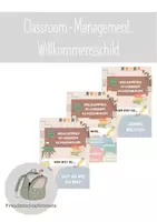 Vorschau - Poster - Klassenraum organisieren (Türschild Willkommensgruß) - Deckblatt