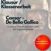 Vorschau - Klassenarbeiten - Caesar de bello Gallico Klausur Arbeit mit EWH - Deckblatt