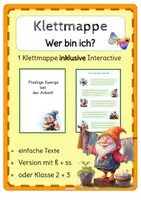 Vorschau - Fördermaterial/Inklusion - sinnerfassendes Lesen - Klettmappe Zwerge bei der Arbeit - Deckblatt