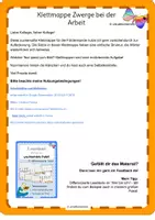 Vorschau - Fördermaterial/Inklusion - sinnerfassendes Lesen - Klettmappe Zwerge bei der Arbeit - Seite 1