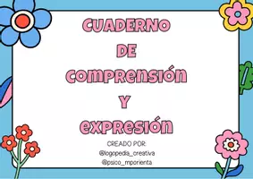 Vista previa - Hojas de trabajo - CUADERNO comprensión y expresión - Portada