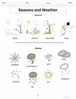 Vorschau - Arbeitsblätter - Lamby Learns - Wetter und Jahreszeiten - 3. und 4. Klasse - Seite 1