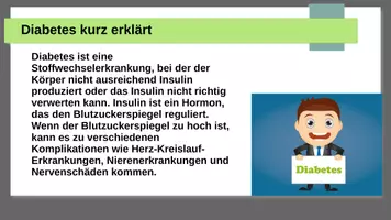 Vorschau - Präsentationen/Tafelbilder - Diabetes, Blutzucker-Messung und Insulingabe - Seite 1