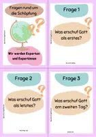 Vorschau - Bildkarten - Quizfragen zur Schöpfung - Religion - Seite 1