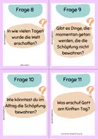 Vorschau - Bildkarten - Quizfragen zur Schöpfung - Religion - Seite 3