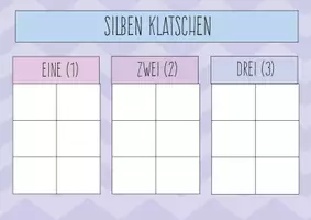 Vorschau - Spiele - Silben klatschen - Deckblatt