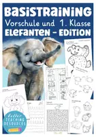 Vorschau - Arbeitsblätter - 1. Klasse und Vorschule Basistraining Elefantenklasse Klassentier Elefant Deutsch - Deckblatt