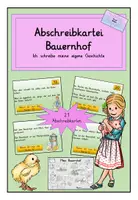 Vorschau - Arbeitsblätter - Abschreibkartei Bauernhof : Ich stelle meine eigene Geschichte zusammen - Deckblatt