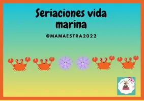 Vista previa - Tarjetas / Manipulativos - Seriaciones vida marina - página 1