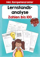 Vorschau - Arbeitsblätter - Zahlen bis 100 -Lernstandsanalyse & Kompetenzraster- - Deckblatt