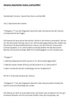 Vorschau - Arbeitsblätter - Arbeitsblatt: Ukraine - Geschichte, Kultur und Konflikt #westandwithukraine - Deckblatt