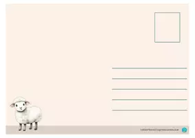 Vorschau - Mal- und Bastelvorlagen - Schafklasse Postkarte Weihnachtskarte Klassentier Schaf - Seite 2
