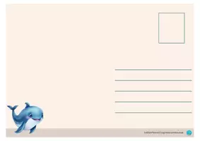 Vorschau - Mal- und Bastelvorlagen - Walklasse Postkarte Weihnachten Klassentier Wal - Seite 2