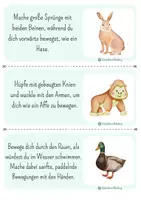 Vorschau - Spiele - Bewegungskarten Tieredition- Bewegung im Unterricht - Seite 3