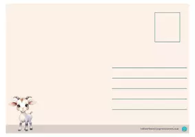 Vorschau - Mal- und Bastelvorlagen - Ziegenklasse Klassentier Ziege Weihnachten Postkarte - Seite 2