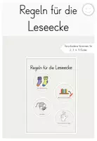 Vorschau - Merkblätter - Regeln für die Leseecke - Plakat - Deckblatt