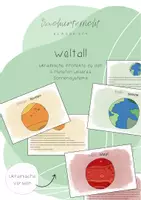 Vorschau - Stationenlernen - Sachunterricht - Weltall - Infotexte Planeten (ukrainisch) - Deckblatt