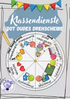 Vorschau - Präsentationen/Tafelbilder - Klassendienste Drehscheibe editierbar Dot Dudes - Deckblatt