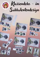Vorschau - Mal- und Bastelvorlagen - Klassendeko - im Sukkulentendesign - Deckblatt