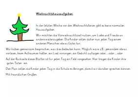Vorschau - Arbeitsblätter - Weihnachtshausaufgaben - Seite 1
