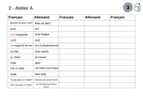 Vorschau - Arbeitsblätter - Vokabeltabellen für Tous ensemble 1 Lektion 2 - Seite 3