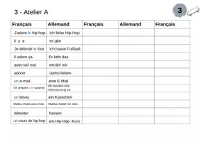 Vorschau - Arbeitsblätter - Vokabeltabellen für Tous ensemble 1 Lektion 3 - Seite 3