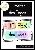 Vorschau - Anderer Materialtyp - Helfer des Tages Schild plus blanko Kärtchen - Deckblatt