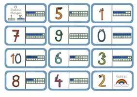 Vorschau - Spiele - Dominos - Zahlen, Mengen, Zahlwörter - DaZ/DaF - Seite 2