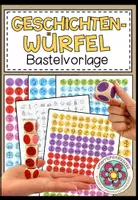 Vorschau - Mal- und Bastelvorlagen - Bastelvorlage Geschichtenwürfel (für Holzwürfel) - Deckblatt