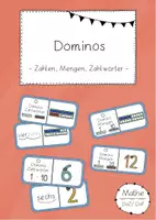 Vorschau - Spiele - Dominos - Zahlen, Mengen, Zahlwörter - DaZ/DaF - Deckblatt
