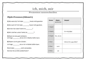 Vorschau - Arbeitsblätter - Arbeitsblatt: Personalpronomen unterscheiden (DaZ/ DaF) - Seite 2