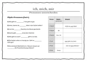Vorschau - Arbeitsblätter - Arbeitsblatt: Personalpronomen unterscheiden (DaZ/ DaF) - Seite 3