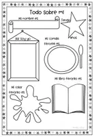 Vista previa - Hojas de trabajo - All About Me Worksheet / Todo sobre mí / Tot sobre mi - página 3