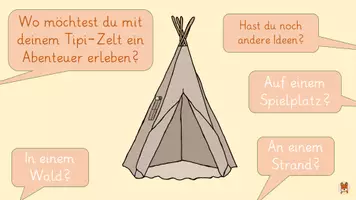 Vorschau - Mal- und Bastelvorlagen - Tipi-Abenteuer - freies Malen Zeichnen - Kunst Klasse 1,2,3,4 - Seite 3