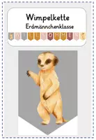 Vorschau - Anderer Materialtyp - Wimpelkette Willkommen Erdmännchen - Deckblatt