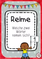 Vorschau - Unterrichtsreihen - Reime hören - Puzzlemappen - Seite 1