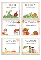Vorschau - Mal- und Bastelvorlagen - Gutscheine Hausaufgabenfrei Belohnungssystem - Seite 1