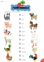 anteprima - Esercizi - FARM ANIMALS WORKSHEETS - Pagina 1