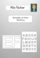 Vorschau - Arbeitsblätter - Buchstaben zur freien Gestaltung - Deckblatt