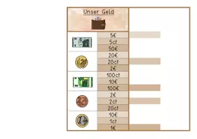Vorschau - Stationenlernen - Klammerkarten - Geldbeträge bestimmen - Seite 2