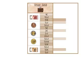 Vorschau - Stationenlernen - Klammerkarten - Geldbeträge bestimmen - Seite 3
