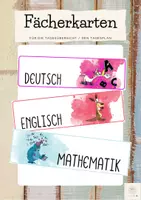 Vorschau - Präsentationen/Tafelbilder - Tagestransparenz (CH Fächer) - Farbklecks - Deckblatt
