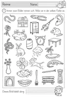 Vorschau - Arbeitsblätter - Reime - Phonologische Bewussheit am Schulanfang trainieren - Seite 1