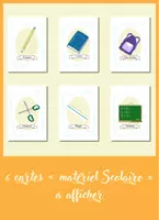 Aperçu - Apprentissages en autonomie - 6 Cartes « matériel scolaire » à afficher - affichage - tous niveaux - Page de couverture